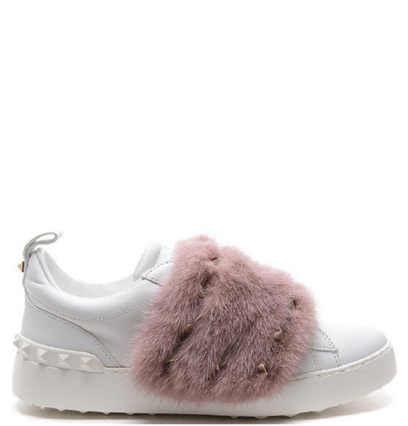  Giày Nữ Valentino Mink Fur Sneakers 