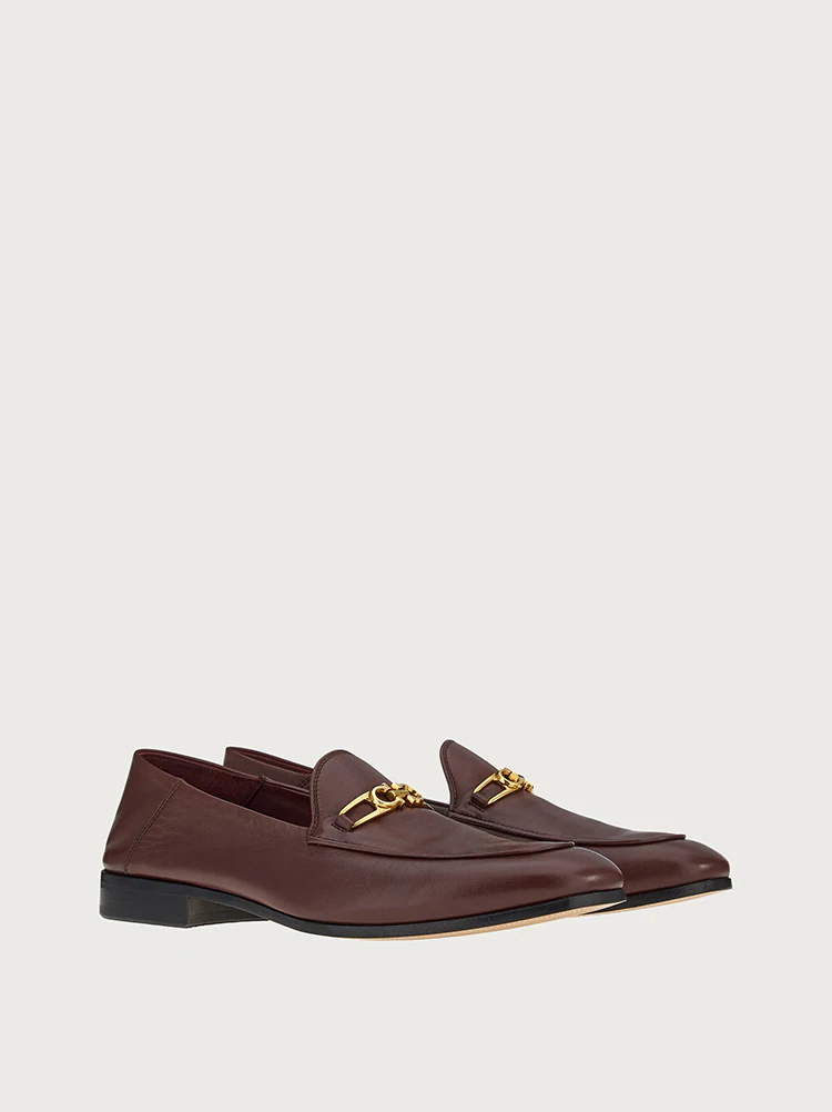  Giày Nam Salvatore Ferragamo Loafer With Gancini Ornament 'Nebbiolo' 