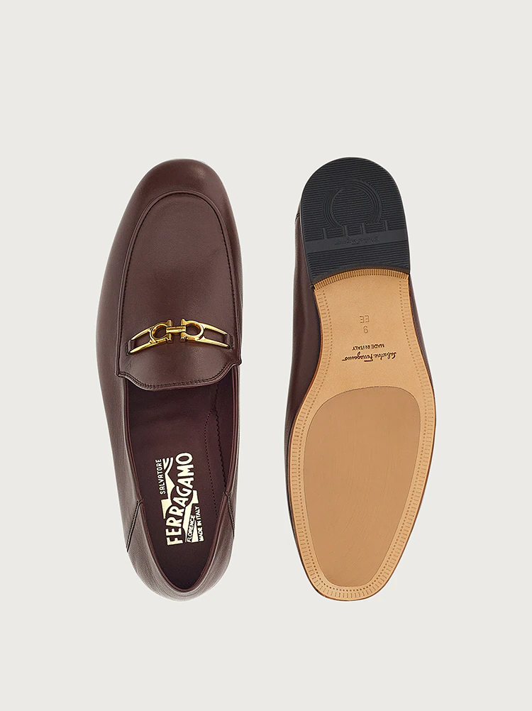  Giày Nam Salvatore Ferragamo Loafer With Gancini Ornament 'Nebbiolo' 