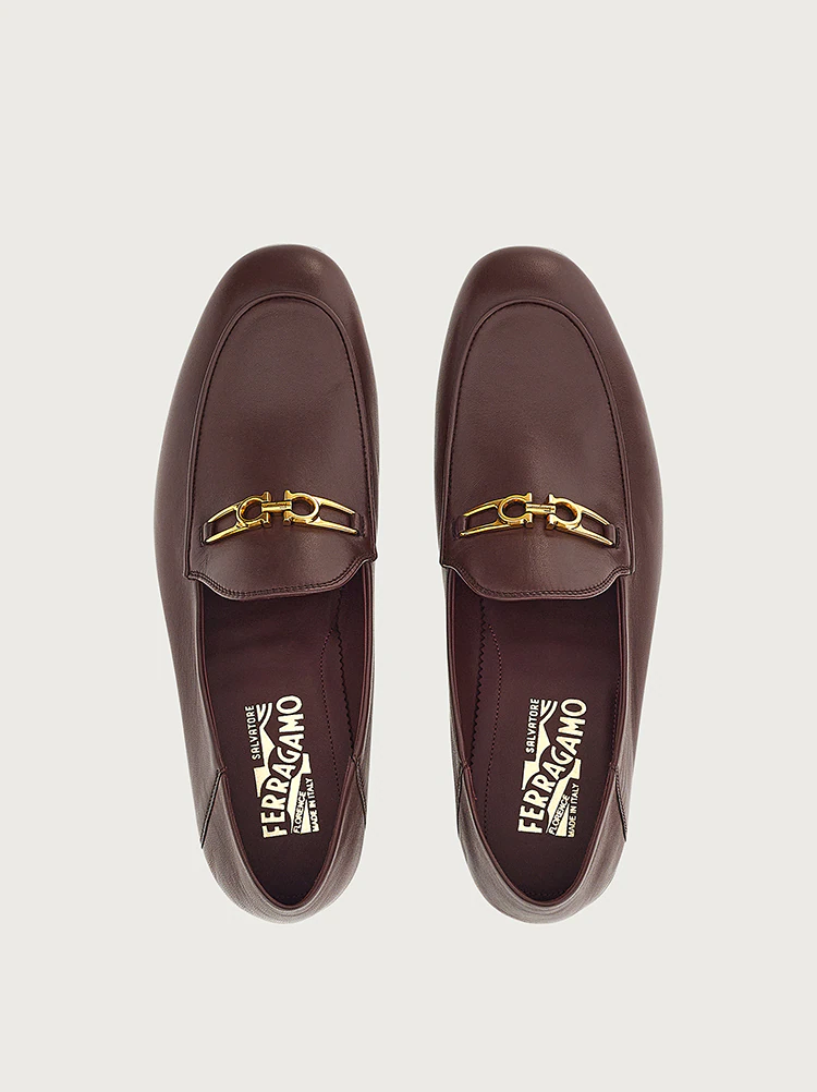  Giày Nam Salvatore Ferragamo Loafer With Gancini Ornament 'Nebbiolo' 