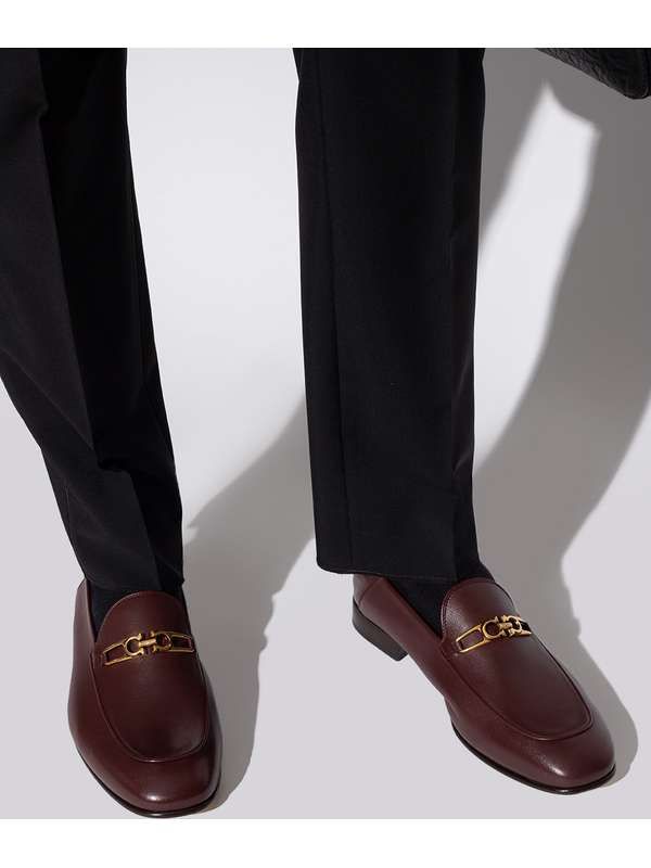  Giày Nam Salvatore Ferragamo Loafer With Gancini Ornament 'Nebbiolo' 