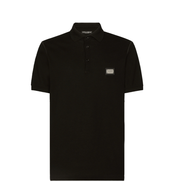  Áo Nam Dolce & Gabanna Cotton Piqué Polo 'Black' 