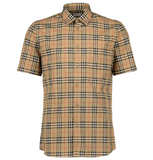  Áo Nam Burberry Check Pattern Short-Sleeved Shirt 'Beige' 