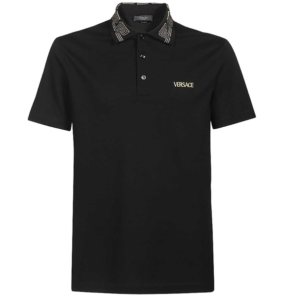  Áo Nam Versace Polo Shirt With Logo 'Black' 