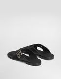  Dép Nam Dolce & Gabbana Calfskin Sandals 'Black' 