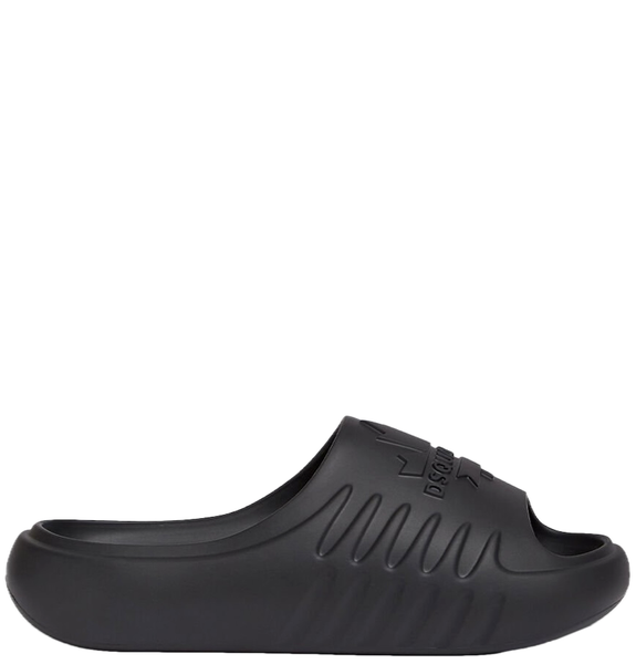  Dép Nữ Dsquared2 Canadian Leaf Slides 'Black' 