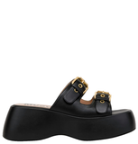  Dép Nữ Moschino Buckles Platform Sandals 'Black' 
