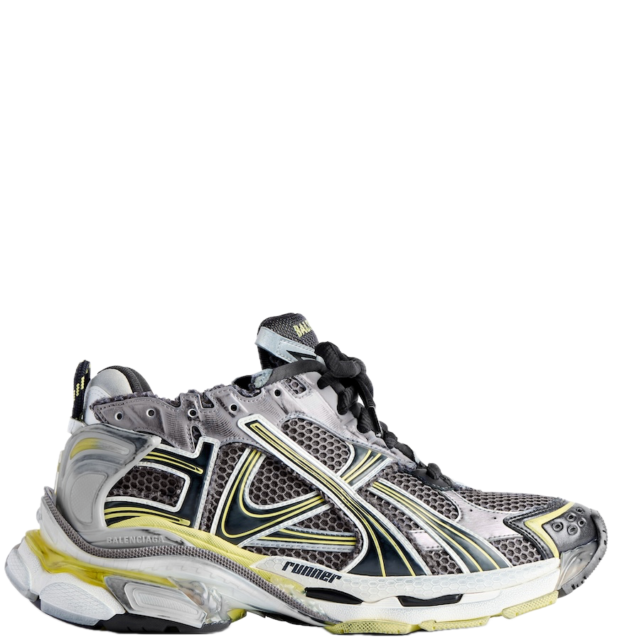  Giày Nam Balenciaga Runner Trainers 'Grey Yellow' 