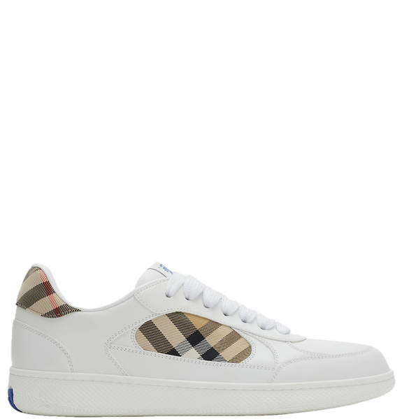  Giày Nam Burberry Leather Check Terrace Sneakers 'White'​ 