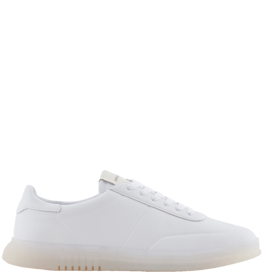  Giày Nam Emporio Armani Leather Sneakers 'White' 