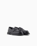  Giày Nam Emporio Armani Pebbled Loafers 'Black' 