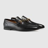  Giày Nam Gucci Jordaan Leather Loafer 'Black' 