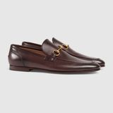  Giày Nam Gucci Jordaan Leather Loafer 'Brown' 