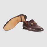  Giày Nam Gucci Jordaan Leather Loafer 'Brown' 