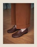  Giày Nam Valentino Vlogo Kidskin Loafer 'Brown' 