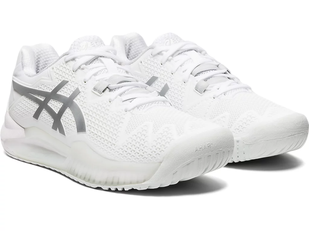  Giày Nữ Asics Gel Resolution 8 'White Pure Silver' 