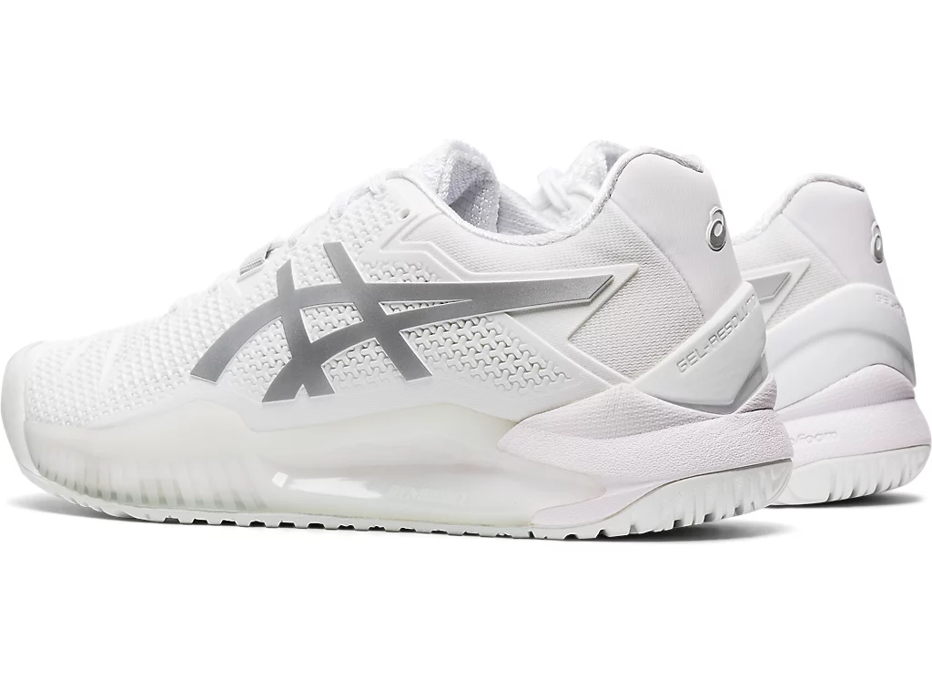  Giày Nữ Asics Gel Resolution 8 'White Pure Silver' 