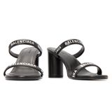  Giày Nữ Balenciaga Logo Round Sandals 'Black' 