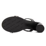  Giày Nữ Balenciaga Logo Round Sandals 'Black' 