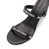  Giày Nữ Balenciaga Logo Round Sandals 'Black' 