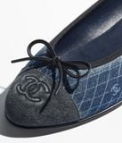  Giày Nữ Chanel Ballet Flats Denim 'Navy Blue' 