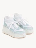  Giày Nữ Chloe Nama Wedge Sneaker 'Delicate Blue' 