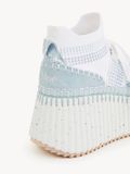  Giày Nữ Chloe Nama Wedge Sneaker 'Delicate Blue' 