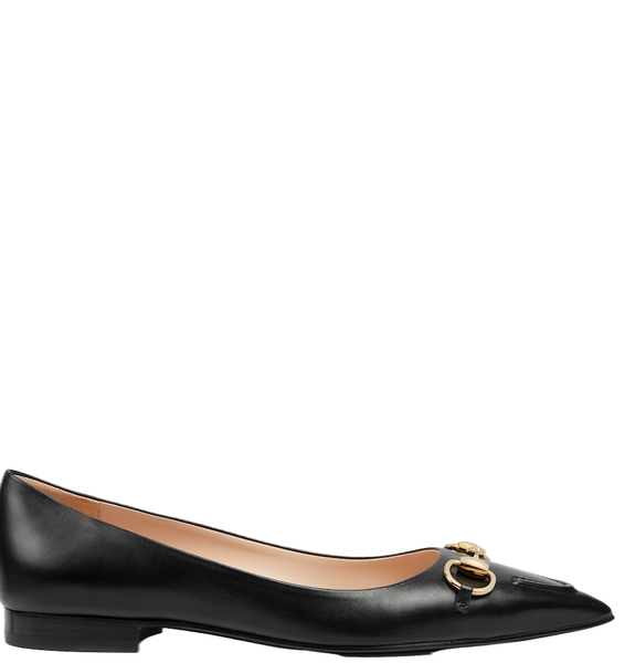  Giày Nữ Gucci Ballet Flat With Horsebit 'Black' 