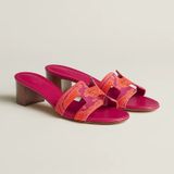  Giày Nữ Hermes Oasis Sandal 'Orange Synthétique' 