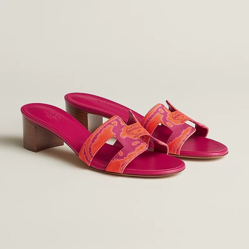  Giày Nữ Hermes Oasis Sandal 'Orange Synthétique' 