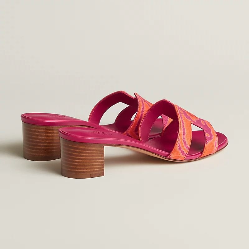  Giày Nữ Hermes Oasis Sandal 'Orange Synthétique' 