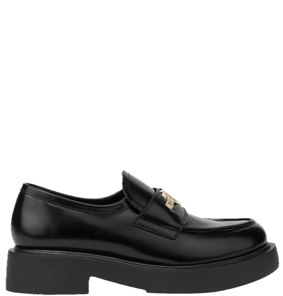  Giày Nữ Love Moschino Abrasive Moccasins 'Black' 