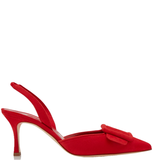  Giày Nữ Manolo Blahnik Maysli Slingback Pumps 'Red' 