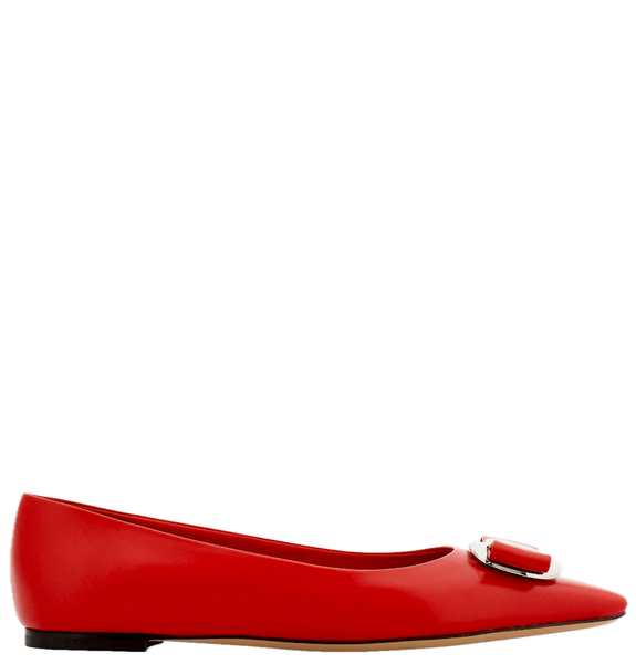  Giày Nữ Salvatore Ferragamo Ballet Flat 'Flame Red' 