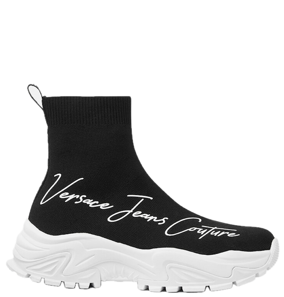  Giày Nữ Versace Jeans Couture Hiker Sock Trainers 'Black' 