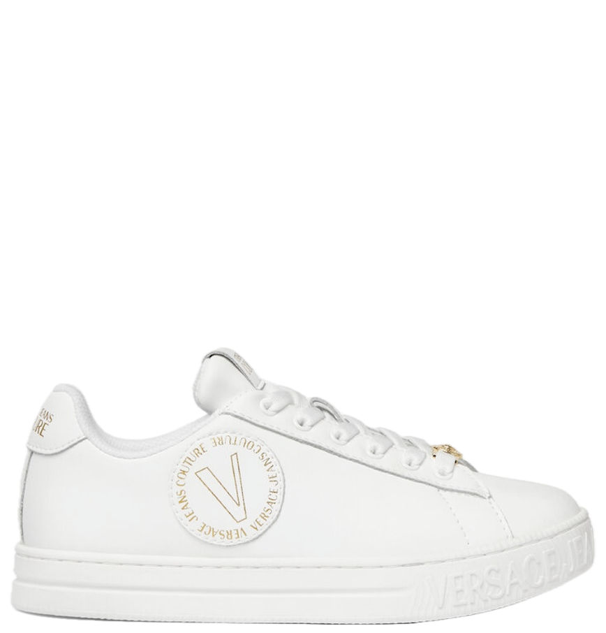  Giày Nữ Versace Jeans Couture V-Emblem Court 88 Trainers 'White' 