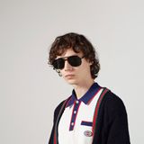  Kính Gucci Navigator Frame Sunglasses 'Green' 