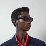  Kính Gucci Rectangular Frame Sunglases 'Black' 