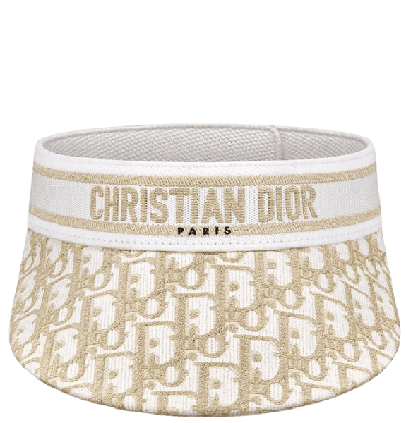  Mũ Dior D-smash Oblique Visor 'White Gold-tone' 