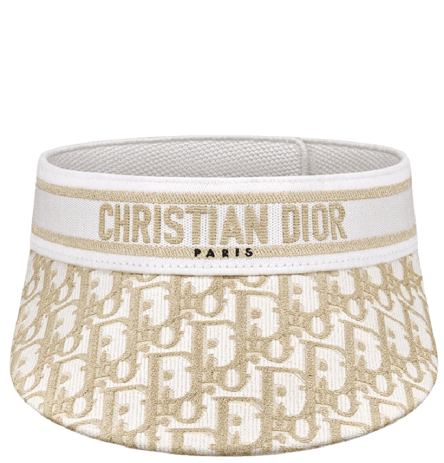 Mũ Dior D-smash Oblique Visor 'White Gold-tone' 41DSO978X132