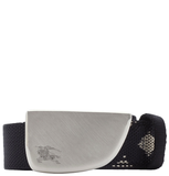  Thắt Lưng Nam Burberry Check Webbing Shield Belt 'Black' 