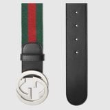  Thắt Lưng Nam Gucci Interlocking Belt 'Black' 