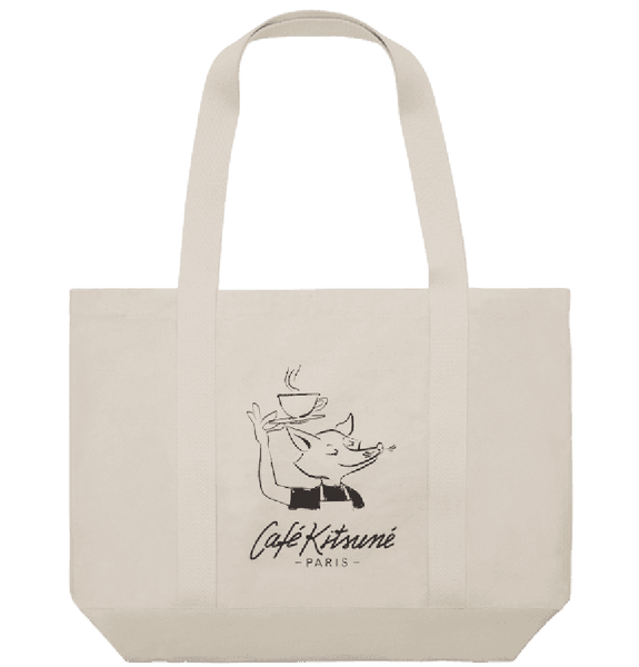  Túi Maison Kitsune Cafe Fox Tote Bag 'Tapioca' 