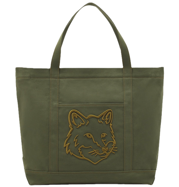  Túi Maison Kitsune Fox Head Large Tote 'Green' 