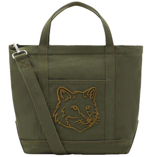  Túi Maison Kitsune Fox Head Small Tote 'Green' 