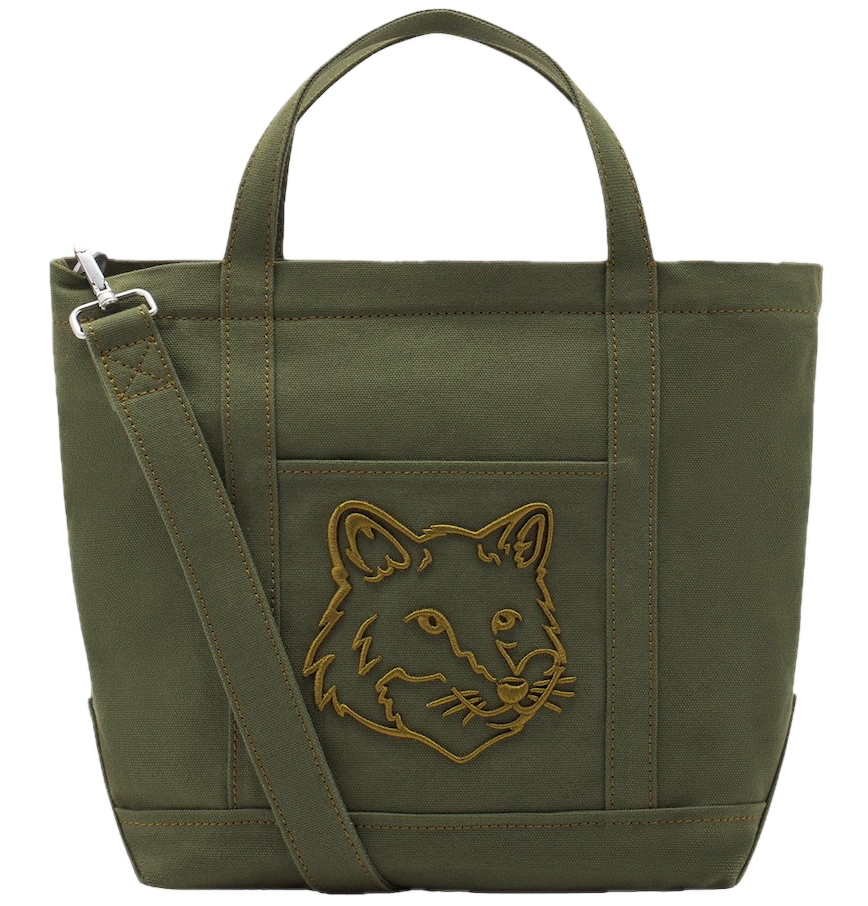  Túi Maison Kitsune Fox Head Small Tote 'Green' 