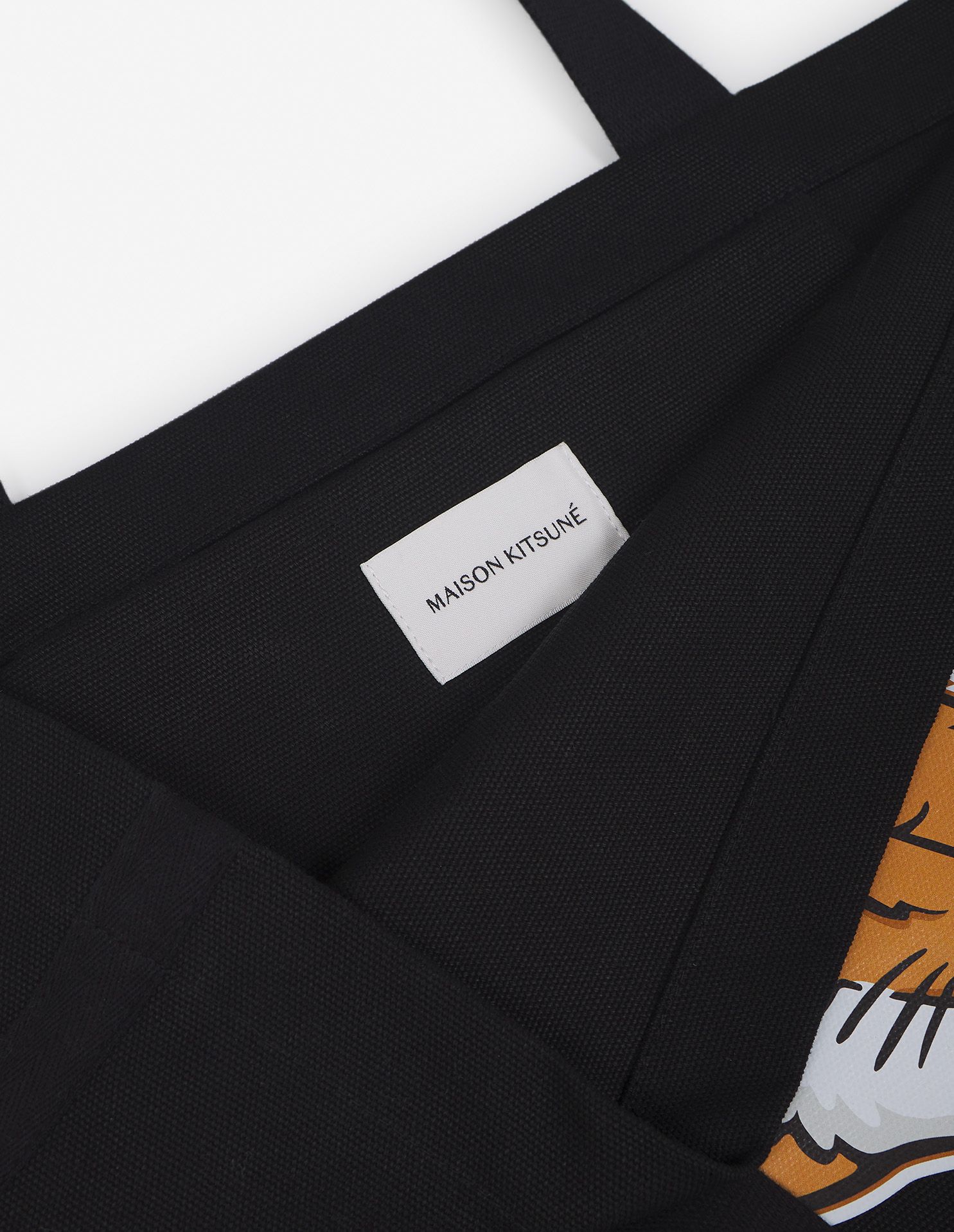  Túi Maison Kitsune Fox Head Tote Bag 'Black' 