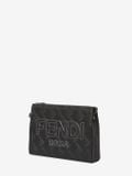  Túi Nam Fendi Striped FF Leather Clutch 'Black' 