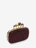  Túi Nữ Alexander McQueen Knuckle Clutch 'Prune' 