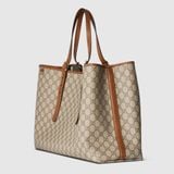  Túi Nữ Gucci GG Emblem Large Tote Bag 'Beige' 